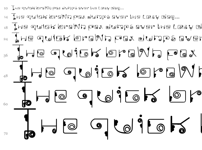 Ckellp font waterfall
